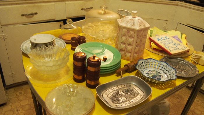 Jadite plates, old glass, treasures