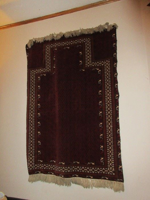 Vintage Persian Baluch  prayer rug