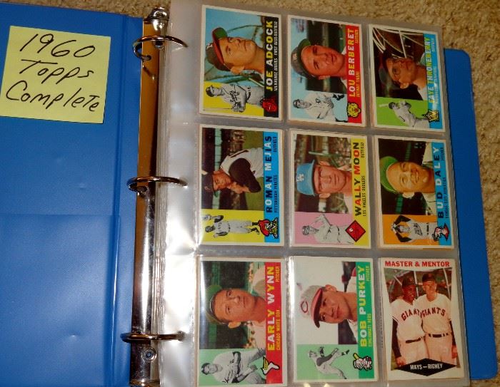 1960 TOPPS BASEBALL CARDS, COMPLETE, NO HIGH CARDS