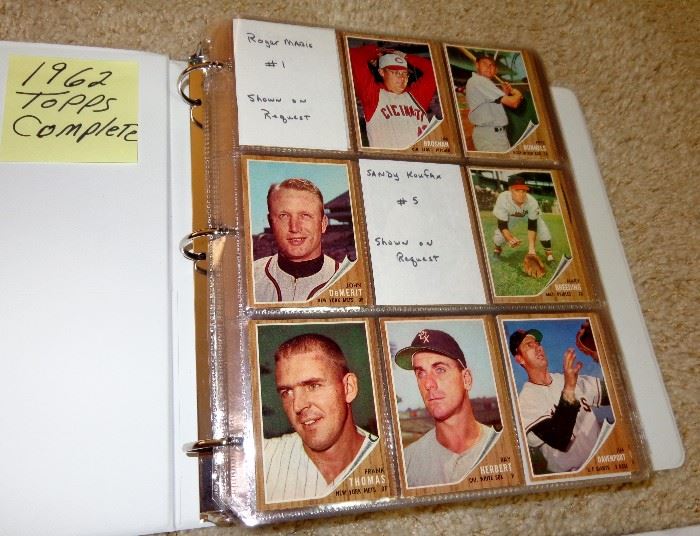 1962 TOPPS BASEBALL CARDS, COMPLETE, NO HIGH CARDS