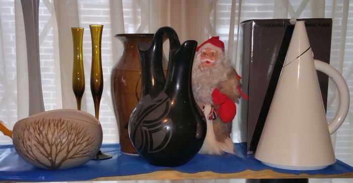 Art pottery by Andersen Design, Santa Clara Pottery, Boda thermal carafe