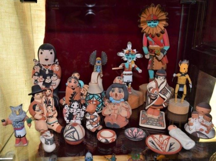 Storytellers, Hopi Tawa Kachina, miniture Potttery . . .