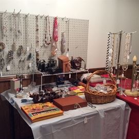 Jewelry, gold plated, Sterling and some gold. Vintage cameras, and miscellaneous Collectibles.