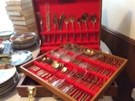 Brass flatware and case sent from Thailand.