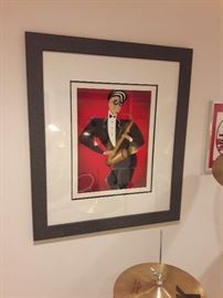 Saxophone Player Signed Print by Rob Morris