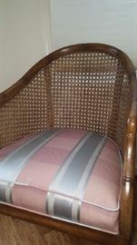 club chair with caned back