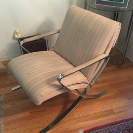 Pair of De Nisco era 70s chrome chairs