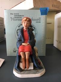  A Dave Grossman Design from a Norman Rockwell's The Saturday Evening Post cover "The Painter" Porcelain Figurine, sign by Dave Grossman. NIB.