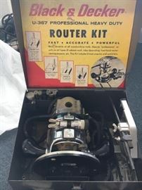 Black and Decker Router Kit, Made in the U.S.A., looks to be all there, Model U-365