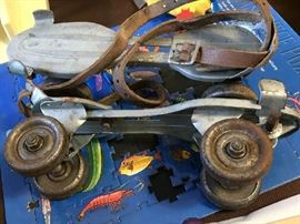 Vintage metal roller skates