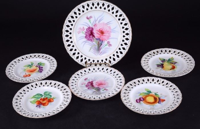 Lot 5: 	Occupied Japan Rossetti & AIYO Reticulated Plates