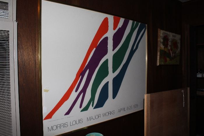 Morris Louis Major Works Poster under glass with Brass frame