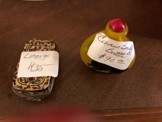Limouge and Cameo Snuff Bottle