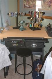 desk and stool sold - selection of jewelry still available
