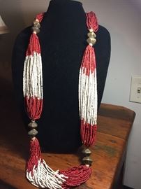 Beaded tribal necklace 