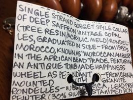 Masha Archer beads and stone necklace 