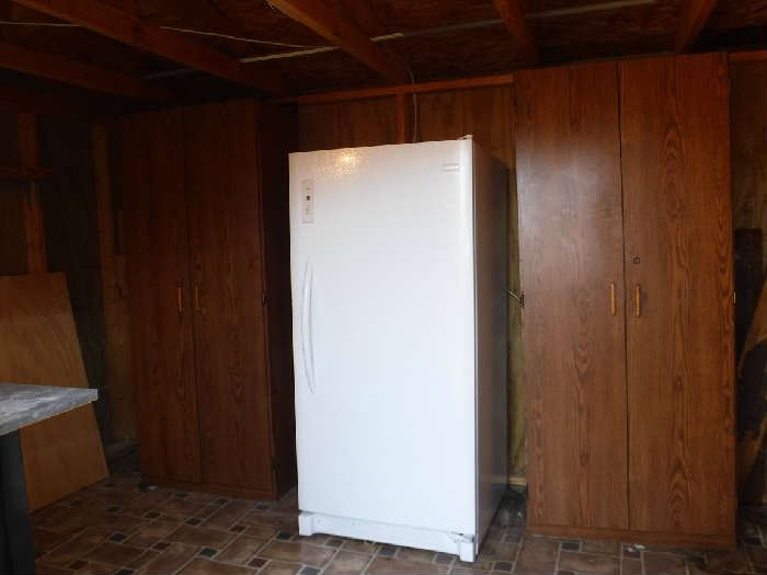 Small cubic freezer see other pic for more info. Works very well I ate a bunch of the food out of it!