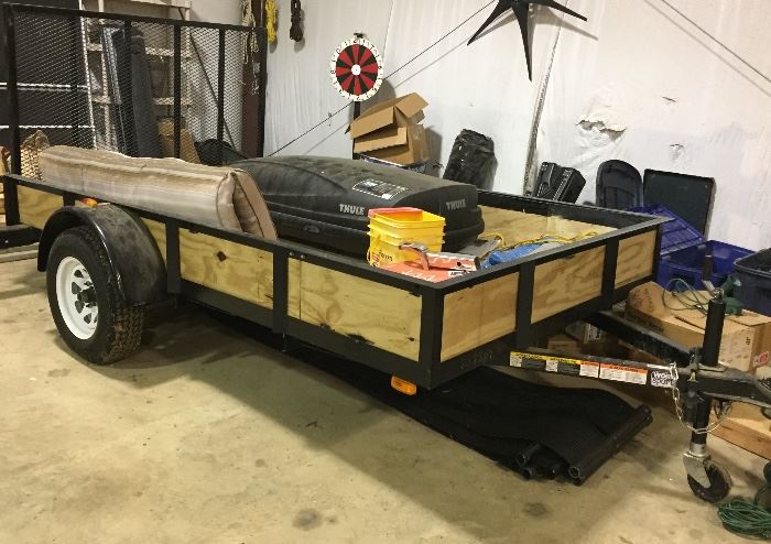 Work Sport Utility Trailer: 10x6 with Gate. Treated Plywood  Sides and Decking. Used 1 Time. 