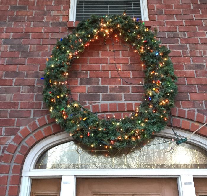 Large Light Christmas Wreath: Many Christmas and Holiday Decorations (Halloween and Easter)