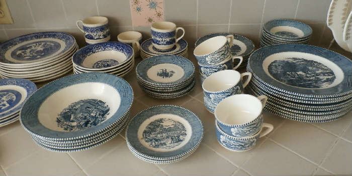 BLUE AND WHITE DISHES - VARIOUS PATTERNS