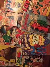 Just a small sampling of the 50+ comic books from the 40's, 50's!