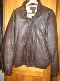 Men's leather bomber jacket from Eddie Bauer