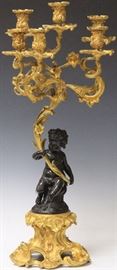 9005 - 19TH CENTURY FRENCH GILT BRONZE CANDELABRA