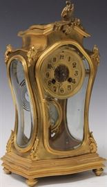 9030 - LOUIS XV STYLE CRYSTAL REGULATOR CLOCK, 14 1/2" H