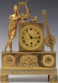9041 - EARLY FRENCH GILT FIGURAL CLOCK