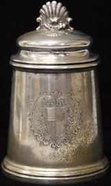 9266 - CONTINENTAL .800 SILVER TANKARD, 6 1/4" H
