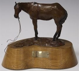9273 - RAY WATTENHOFER, BRONZE STATUE OF HORSE
