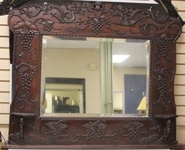 9346 - VINTAGE CHINESE CARVED MIRROR