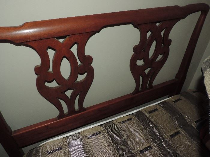 Detail of one of the TWIN HEADBOARDS