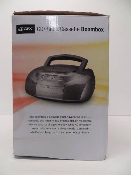 GPX CD, Cassette, AM/FM Boombox, BCA206S