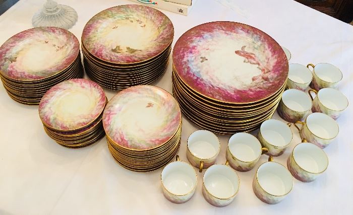 Rare 79 piece, mint condition, Daum Limoges Nature Collection. Stunning!!