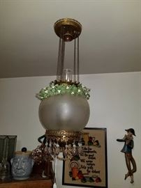 hanging antique light fixture