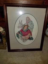 lovely cross stitch of Madonna and child