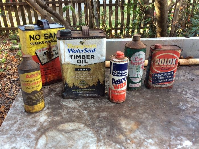 Vintage cans and tins