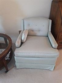 Mint green chair one of two