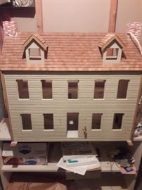 Large Doll House  with everything you need to finish it from wall paper to stairs.   Lots of accessories of furniture and accessories including Delf dishes and  are available.  A must see