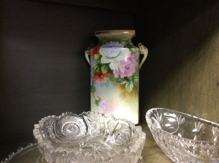 Hand painted vase...glassware