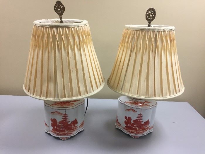 Vintage Porcelain Japanese Lamps