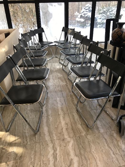 Set of 12 Italian chairs