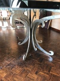 Unusual Silvered  bronze Silas Seandel dining table