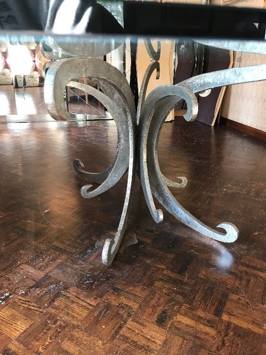 Unusual Silvered  bronze Silas Seandel dining table
