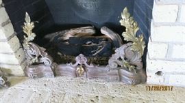 Fireplace andirons purchased in Corona del Mar