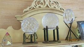 Crystal Spheres on iron stands