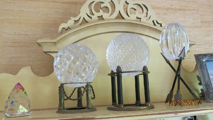 Crystal Spheres on iron stands