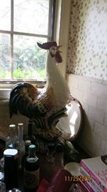 Large Pottery Rooster 