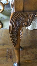 Detail of  carving on dining room chair
